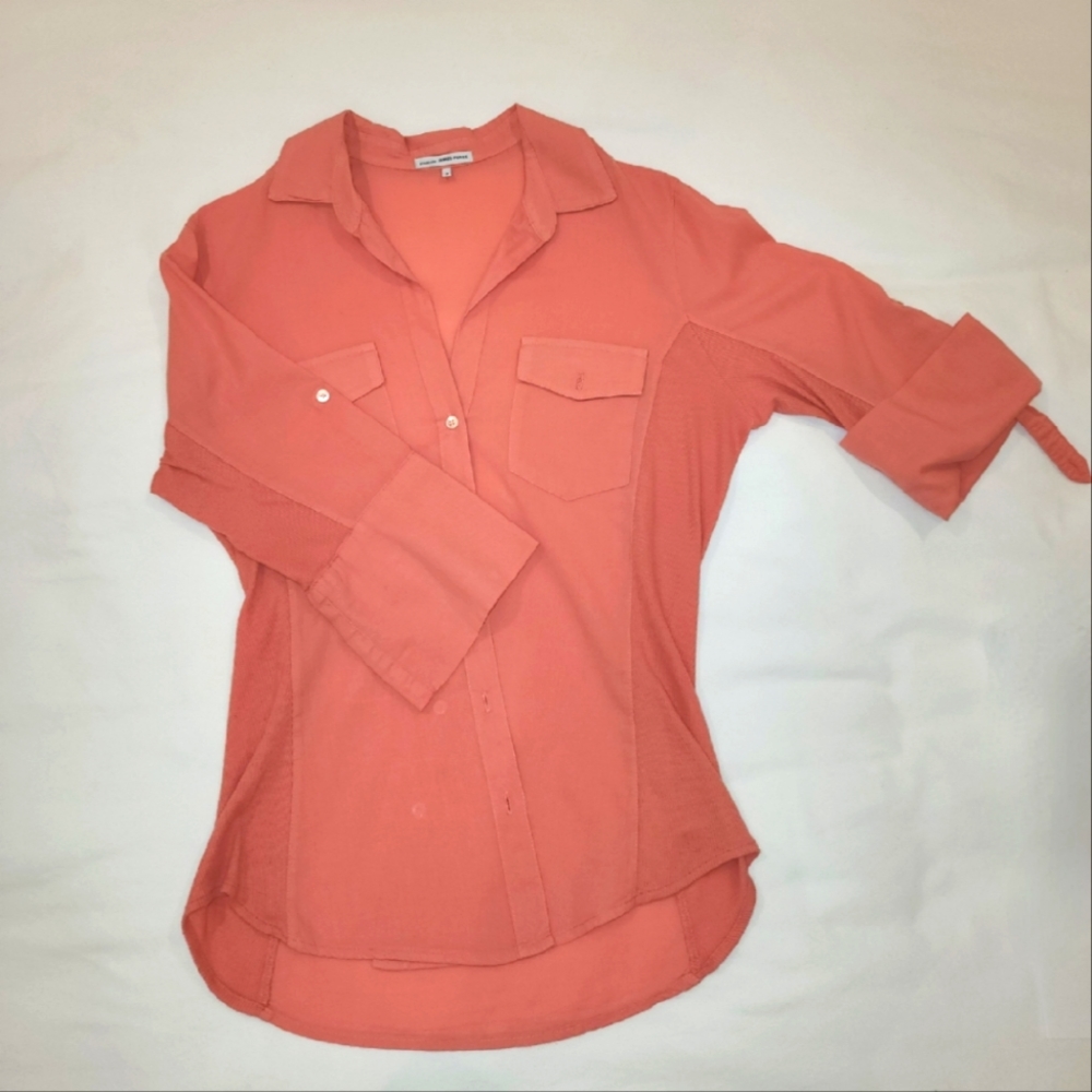 James Perse 3/4 sleeve button down